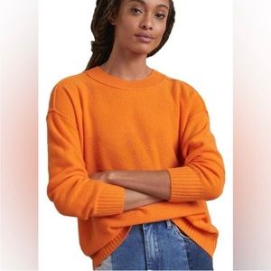 Anthropologie Pilcro orange cashmere sweater